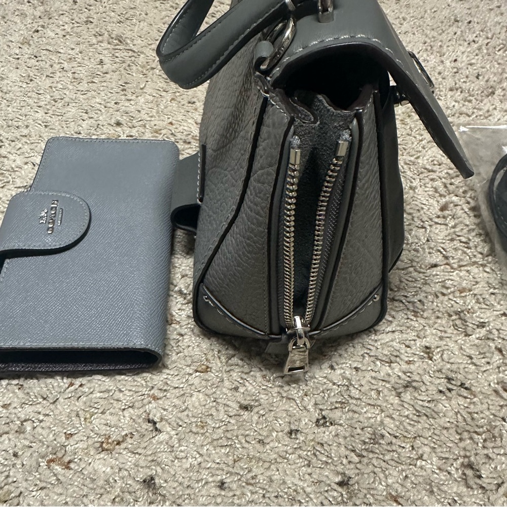 Mini Coach Faye Gray Leather Backpack - Picture 6 of 16